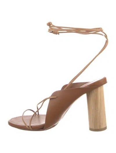 Pre-owned Ulla Johnson Leather Gladiator Sandals In Brown