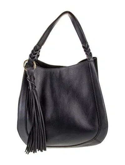 Pre-owned Ulla Johnson Leather Hobo In Black