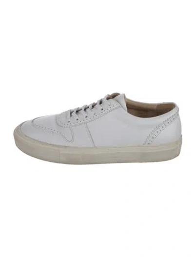 Pre-owned Ulla Johnson Leather Lasercut Accents Sneakers In White