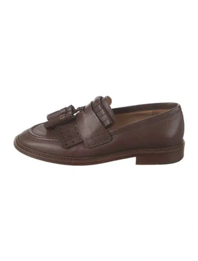Pre-owned Ulla Johnson Leather Loafers In Brown