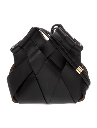 Pre-owned Ulla Johnson Leather Messenger Bag In Black