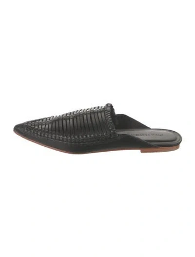 Pre-owned Ulla Johnson Leather Mules In Black