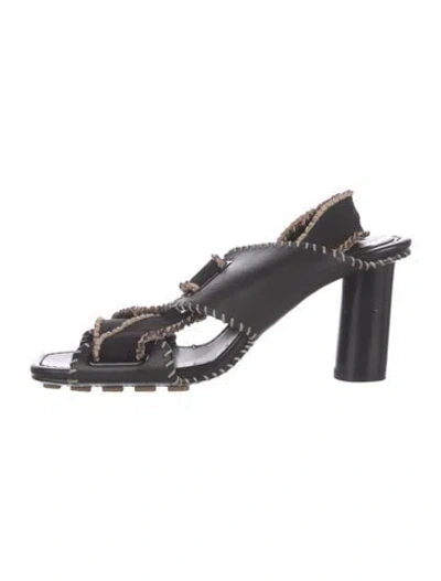 Pre-owned Ulla Johnson Leather Mules In Black