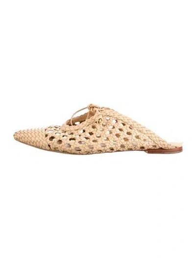 Pre-owned Ulla Johnson Leather Mules In Neutrals