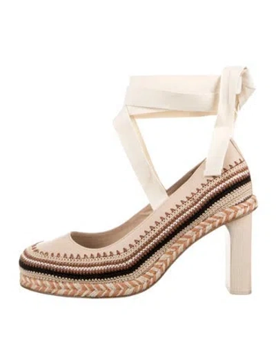 Pre-owned Ulla Johnson Leather Patterned Pumps In Neutrals