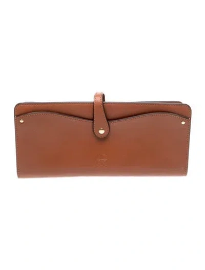 Pre-owned Ulla Johnson Leather Portfolio In Brown