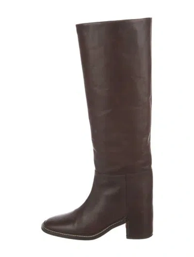 Pre-owned Ulla Johnson Leather Riding Boots In Brown