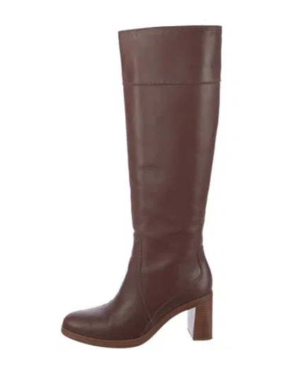 Pre-owned Ulla Johnson Leather Riding Boots In Brown