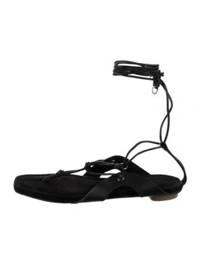 Pre-owned Ulla Johnson Leather Sandals In Black