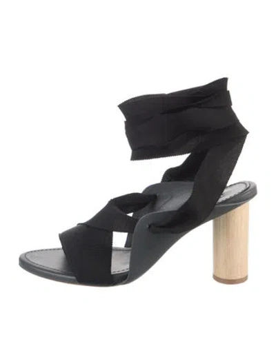 Pre-owned Ulla Johnson Leather Sandals In Black