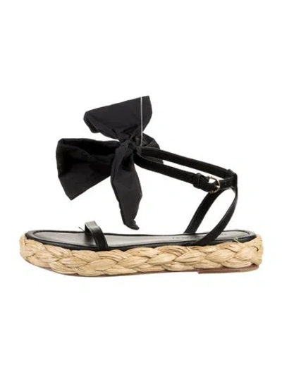 Pre-owned Ulla Johnson Leather Sandals In Black