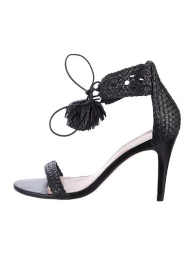 Pre-owned Ulla Johnson Leather Sandals In Black