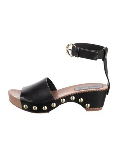 Pre-owned Ulla Johnson Leather Sandals In Black