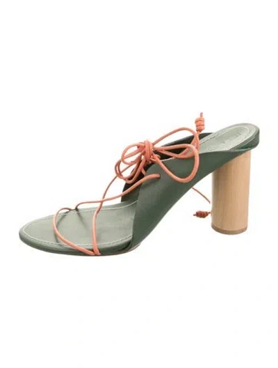 Pre-owned Ulla Johnson Leather Sandals In Green