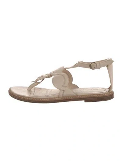 Pre-owned Ulla Johnson Leather Sandals In Neutrals