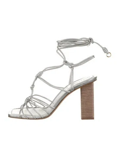 Pre-owned Ulla Johnson Leather Sandals In Silver