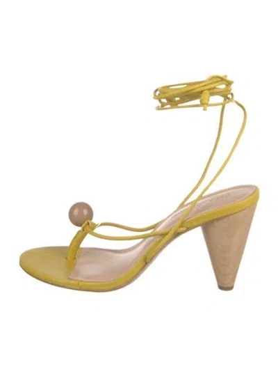 Pre-owned Ulla Johnson Leather Sandals In Yellow