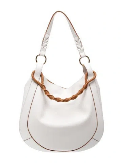 Pre-owned Ulla Johnson Leather Shoulder Bag In White