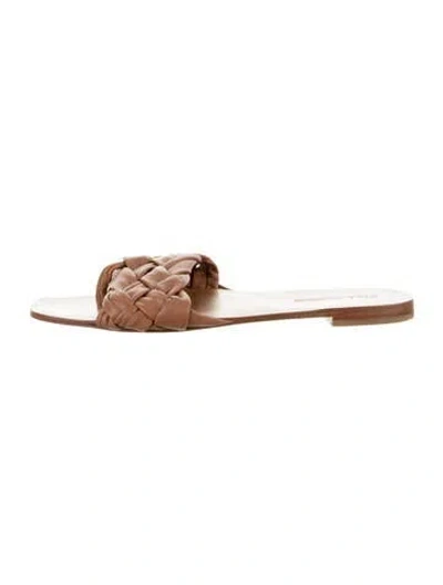 Pre-owned Ulla Johnson Leather Slides In Brown