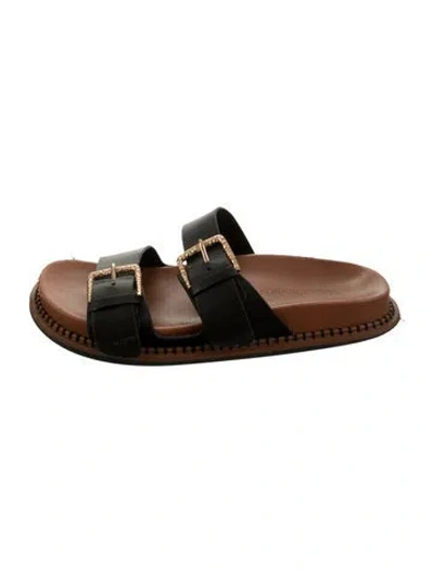 Pre-owned Ulla Johnson Leather Slides In Brown
