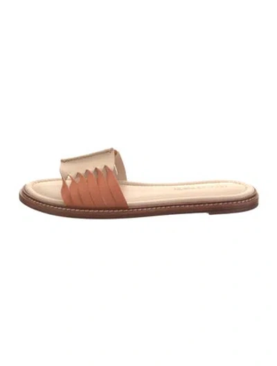 Pre-owned Ulla Johnson Leather Slides In Neutrals
