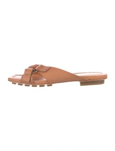 Pre-owned Ulla Johnson Leather Slides In Neutrals