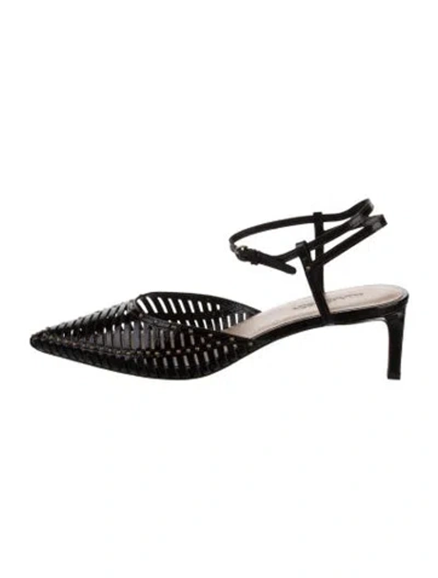 Pre-owned Ulla Johnson Leather Slingback Pumps In Black