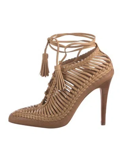 Pre-owned Ulla Johnson Leather Tassel Accents Pumps In Neutrals