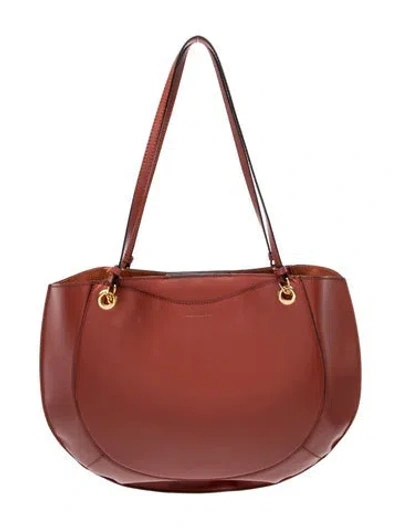 Pre-owned Ulla Johnson Leather Top Handle Bag In Red