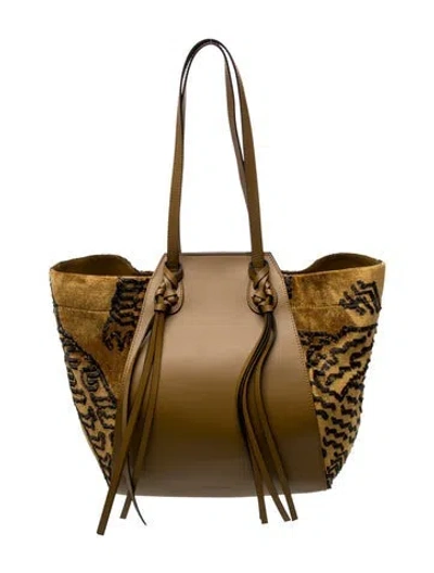 Pre-owned Ulla Johnson Leather Tote In Neutrals