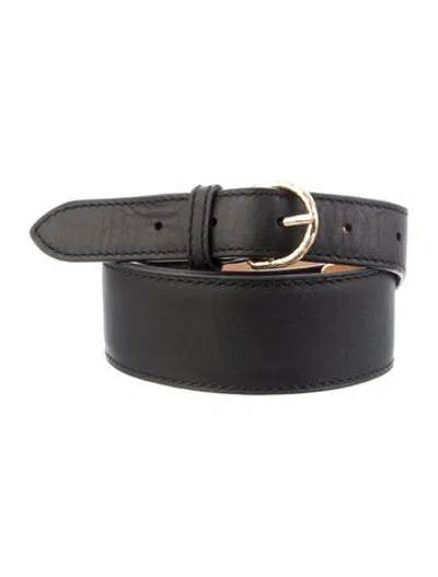 Pre-owned Ulla Johnson Leather Waist Belt In Black