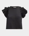 Ulla Johnson Leia Top In Noir In Noir