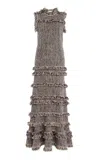 Ulla Johnson Leigh Knit Tweed Dress In Black,white