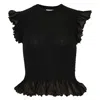 Ulla Johnson Leila Ruffled Top In Black