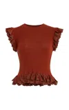 Ulla Johnson Leila Top In Red