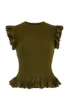 Ulla Johnson Leila Top In Green