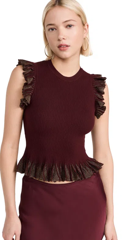 ULLA JOHNSON LEILA TOP AMARANTHUS