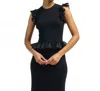 Ulla Johnson Leila Ruffled Top In Black