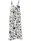 Ulla Johnson Leilani Abstract-print Applique Sweetheart Gown In White