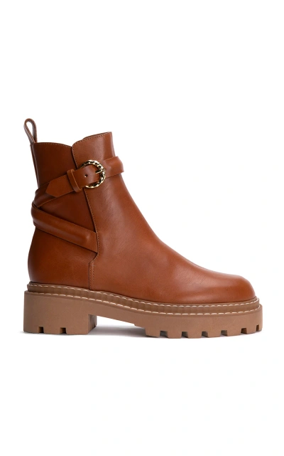 Ulla Johnson Lennon Lugsole Ankle Boots In Brown
