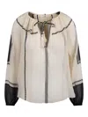 Ulla Johnson Lenore Embroidered Silk-crepon Blouse In Beis