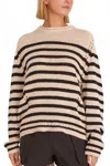 Ulla Johnson Leonie Crewneck Pullover In Sailor Stripe In Neutral
