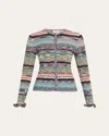 Ulla Johnson Lex Ruffle Space Dye Cardigan