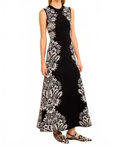 ULLA JOHNSON LIANA JACQUARD DRESS IN NOIR