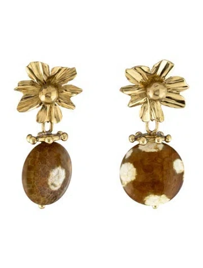 Pre-owned Ulla Johnson Lilah Drop Earrings In Green