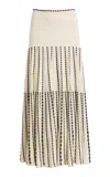 Ulla Johnson Lilah Patterned Knit Midi Skirt In Neutral
