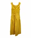 Ulla Johnson Lilith Midi Dress In Yellow Cotton In Yellow