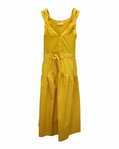 Ulla Johnson Lilith Midi Dress In Yellow Cotton