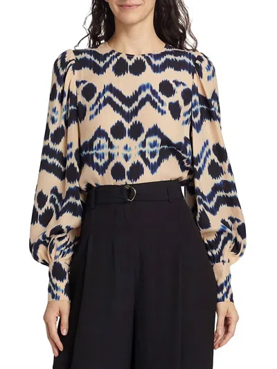 Ulla Johnson Lilliana Blouse In Nimbus In Blue