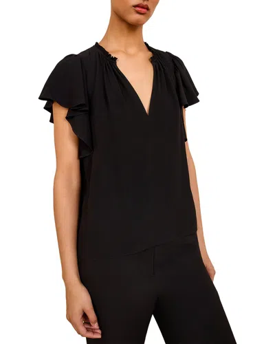 ULLA JOHNSON ULLA JOHNSON LILO FLUTTER SLEEVE BLOUSE